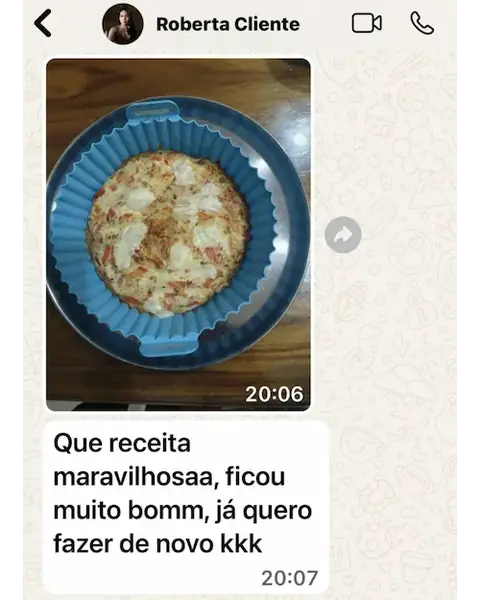Depoimento real no WhatsApp sobre as receitas